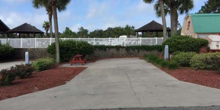 Improved RV lot located in Carrabelle Beach RV Resort