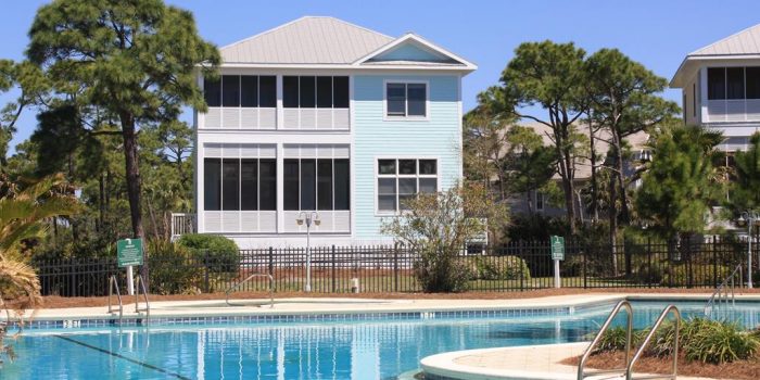 pool side home located in Resort Village in the Plantation