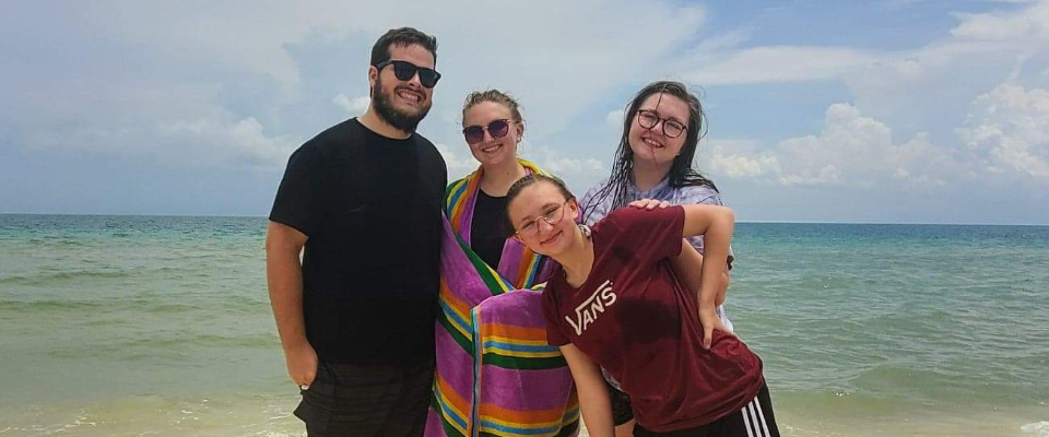 Mary’s grandchildren at the beach on St. George Island