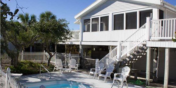 2nd tier beach house with private pool located in the Gulf Beaches