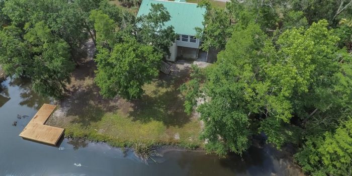 creek front home with boat ramp and dock located in Greater Apalachicola