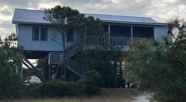 gulf front home on Dog island