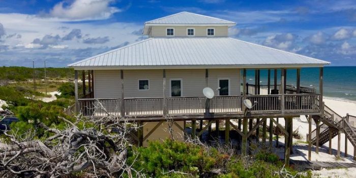  gulf front beach house on Dog Island