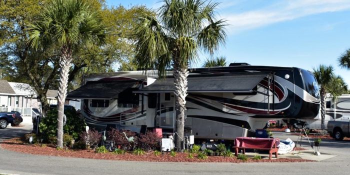 RV lot located in Carrabelle Beach RV Resort